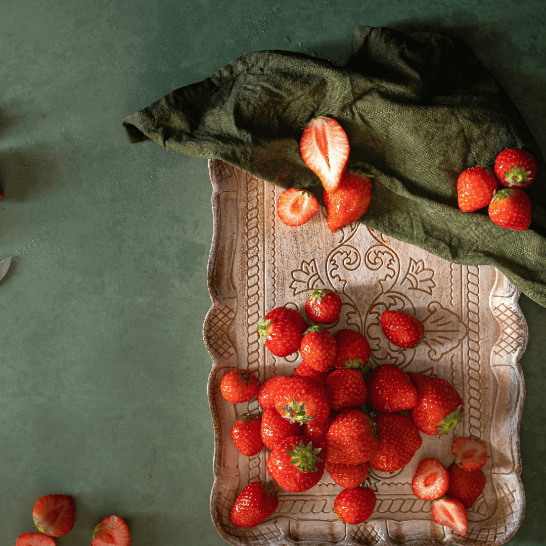 "Fresh Strawberries" - Duftlys og vokssmelt | Oliva Fibers & Design